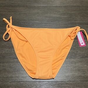 String Bikini High Leg Swimsuit Bathing Suit Cheeky Bottoms Orange X-Large NWT